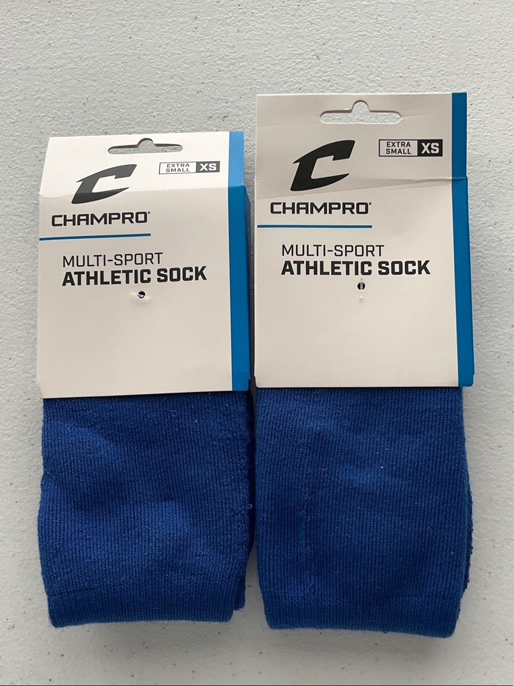 ‼️Price for 1-pr. -Champro Extra Small Multi-Sport Athletic Socks - Blue